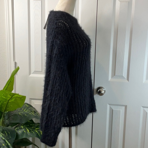 Universal Thread Women's Crewneck Openwork Pullover Sweater Black XXL - Picture 10 of 12